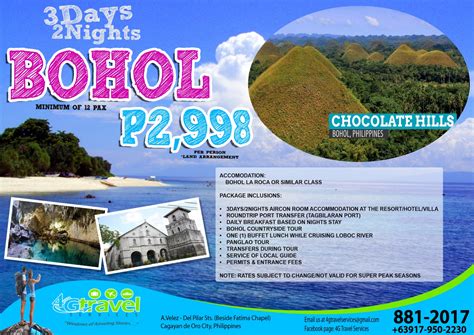 bohol hotel and tour package.